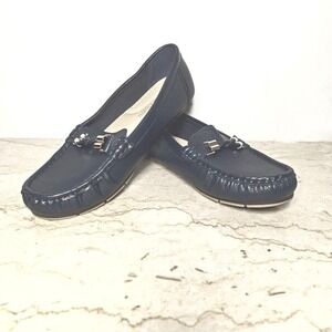 Comfort By Alexis Bendel Women Navy Blue Slip-on Driving Loafers Shoes